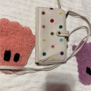 The Sak Floral Embroidered Wristlet - Cream